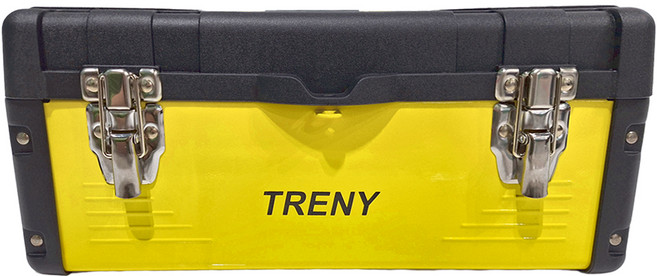 TRENY 塑鐵工具箱 手提式 鐵製表面烤漆處理, 1個