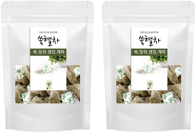 숲으로 쑥혈차 삼각티백, 1.2g, 100개입, 2개