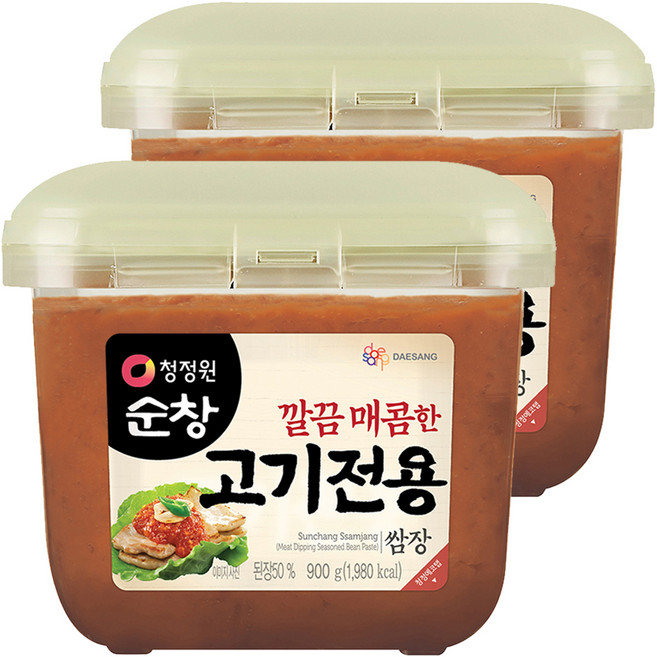 청정원순창 깔끔 매콤한 고기전용 쌈장, 900g, 2개