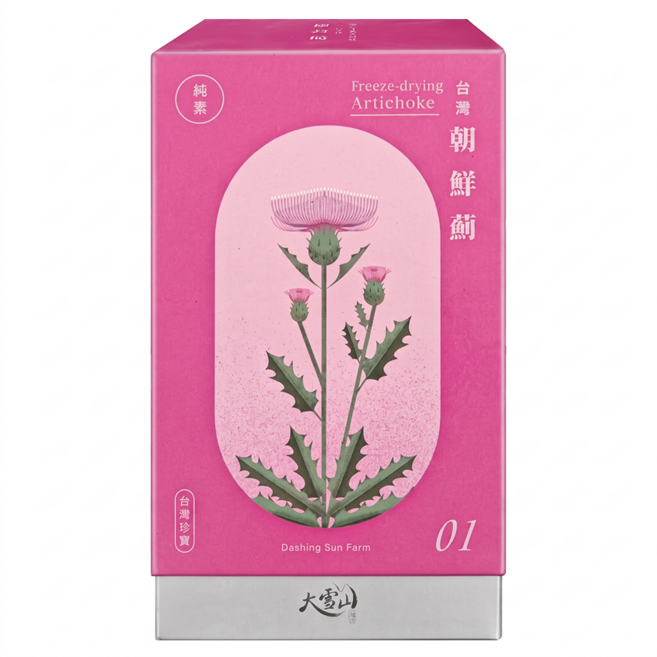 大雪山農場 台灣朝鮮薊膠囊 純素 冷凍乾燥, 60顆, 1g, 1盒
