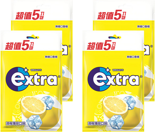 Extra 益齒達 潔淨無糖口香糖 清檸薄荷口味, 28g, 20包