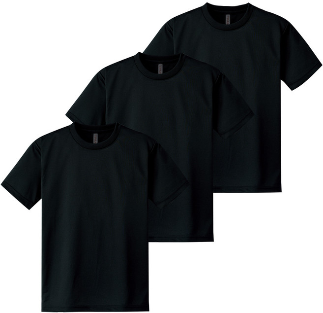 글리머 남녀공용 냉감 통기성 기능성 드라이쿨 라운드 반팔티셔츠 3p