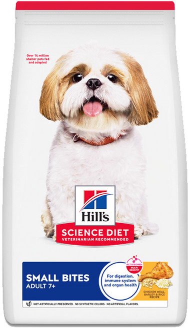 힐스사이언스다이어트 강아지 어덜트 7+ 스몰바이트 기능성 사료, 피부/피모, 12kg, 1개