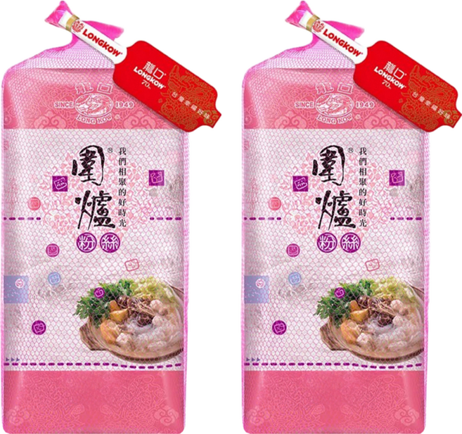 龍口 圍爐粉絲十把, 350g, 2包