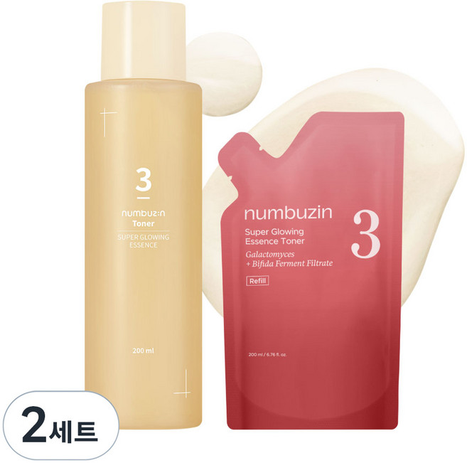 넘버즈인 3번 결광가득 에센스 토너 200ml + 리필 200ml, 2세트