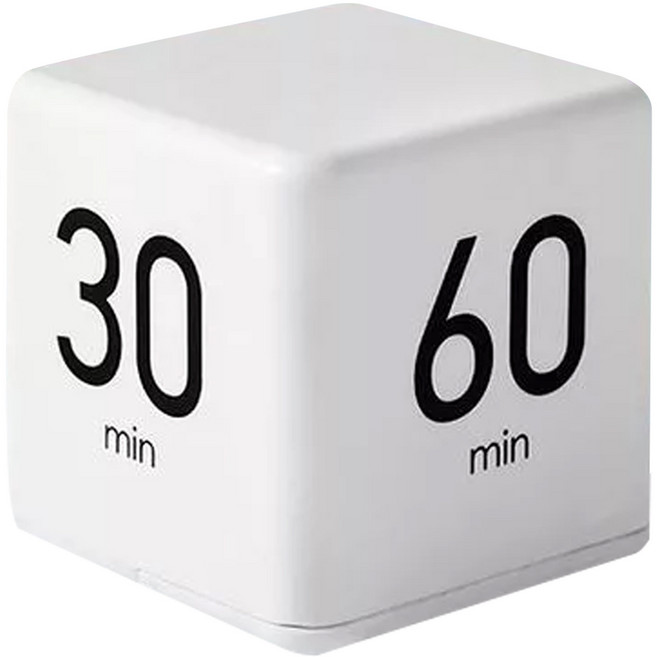 時間管理翻轉倒數計時器 長週期款, 白色系, 1個