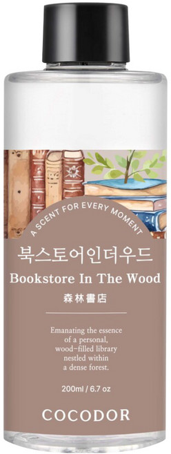 COCODOR 珂珂朵爾 Refill Diffuser 補充瓶, BOOKSTORE IN THE WOOD 森林書店, 200ml, 1瓶