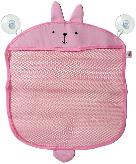 데일리해피비 흡착 욕실 그물망 정리함, 핑크, 1개