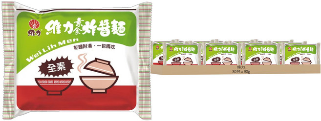 維力 素食炸醬麵 90g, 30包