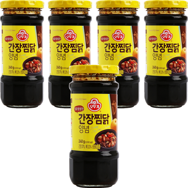 OTOKI 不倒翁 韓式醬油燉雞調味醬 甜口微辣款, 240g, 5個