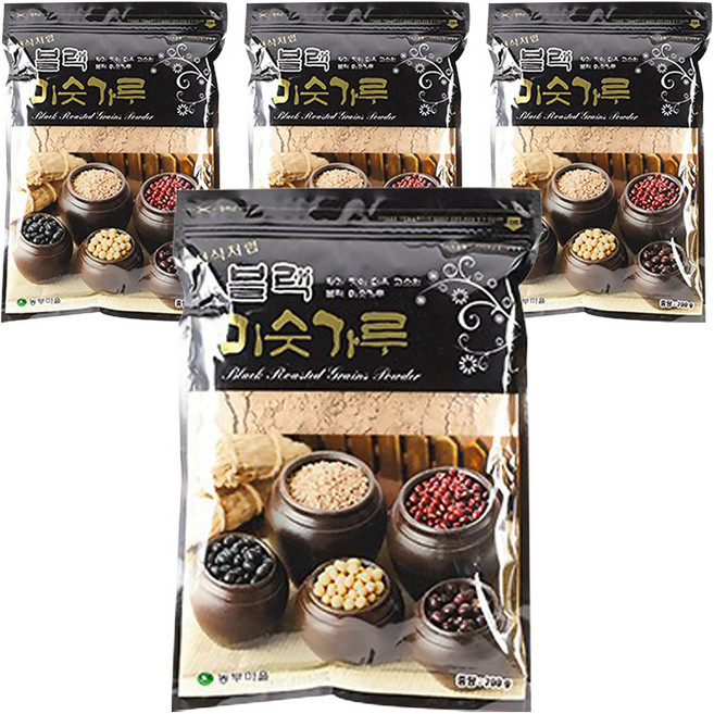 자연웰 블랙 미숫가루, 700g, 4개