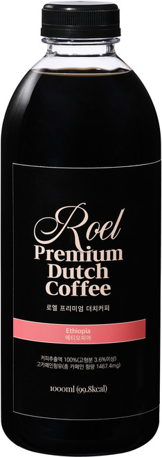 로엘 프리미엄 더치커피 에티오피아, 1L, 1개입, 1개