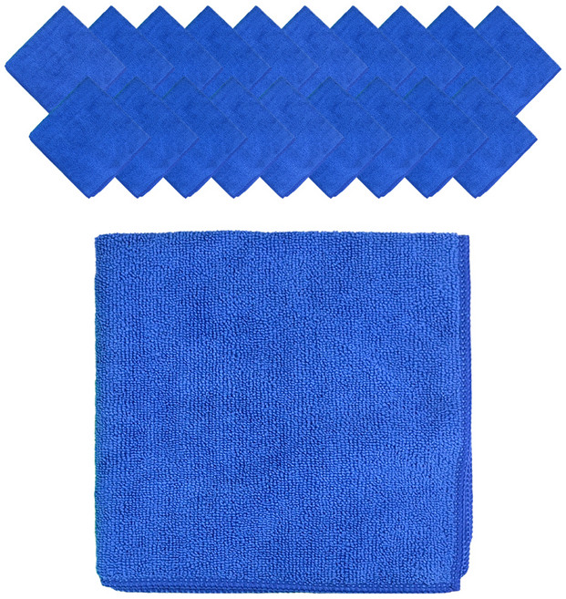 월드크린 고급 경편 극세사 손걸레 중형, 20개, 블루