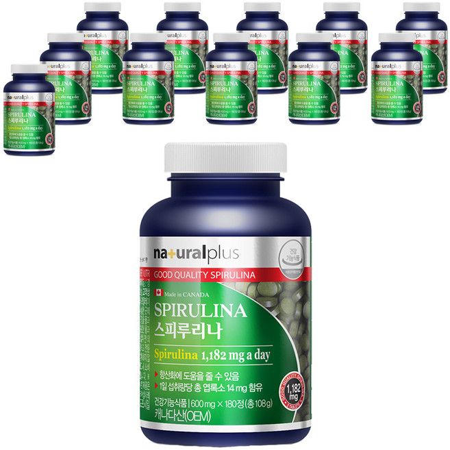 naturalplus 螺旋藻, 180錠, 12個