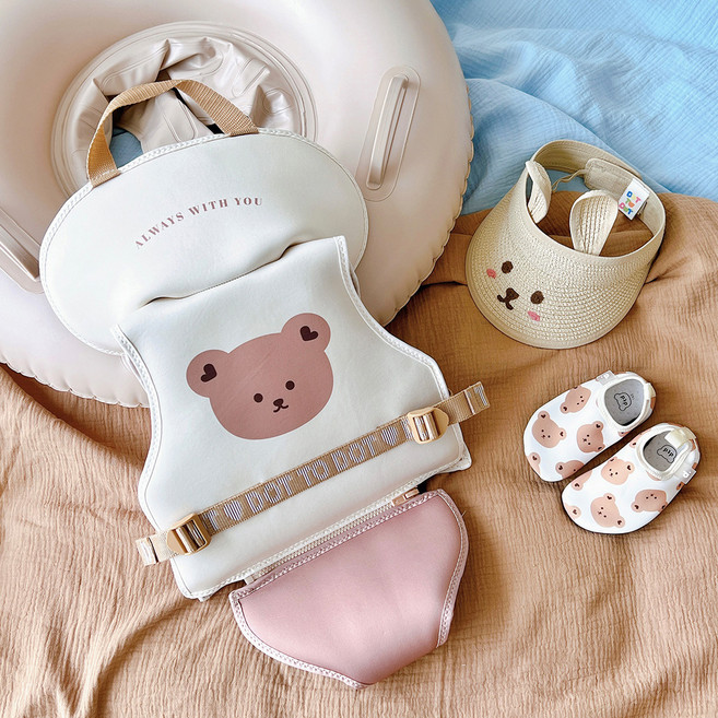 돗투돗 아가드 유아 팬티 분리형 물놀이 구명조끼, 돗꼼, 1개