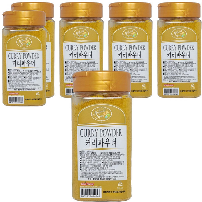 내츄럴스파이스 커리 파우더, 250g, 6개