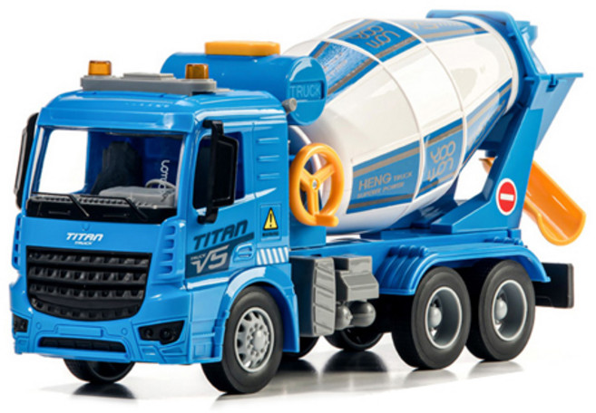 유원 타이탄 V5 믹서 트럭 작동완구, 혼합색상, 1개