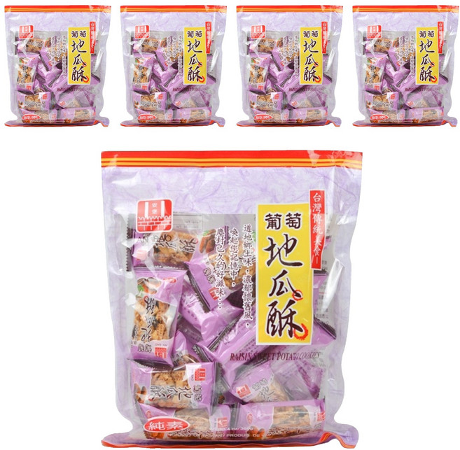 安堡 葡萄地瓜酥, 280g, 5袋