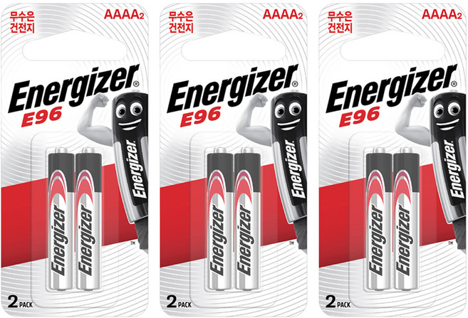 에너자이저 알카라인 AAAA건전지, 2개입, 3개