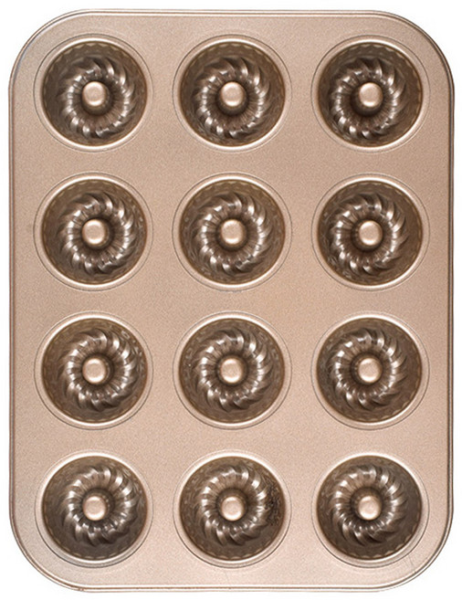 이홈베이킹 금색 미니구겔호프팬 12구, 1개