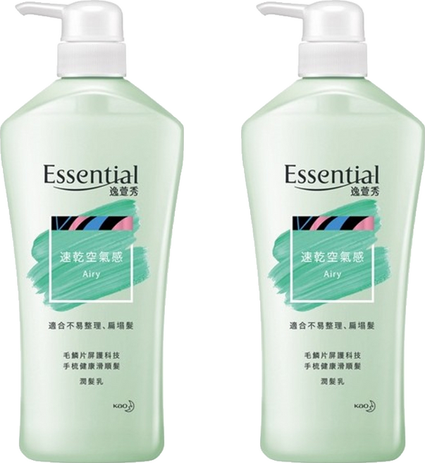 Essential 逸萱秀 瞬效鎖水系列潤髮乳 速乾空氣感, 700ml, 2瓶