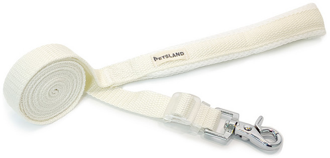 펫츠랜드 반려동물 메쉬 핸들 리드줄, 아이보리, 1개