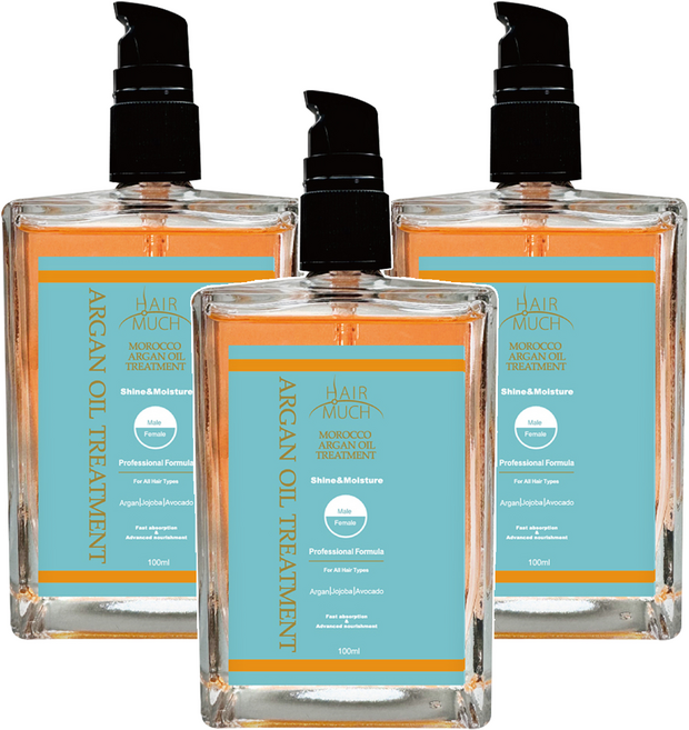 HAIR MUCH 摩洛哥堅果護髮油, 100ml, 3瓶