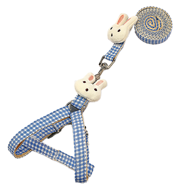 타이탄 고양이 조끼형 하네스 리드줄 120CM, 파란색, 1세트