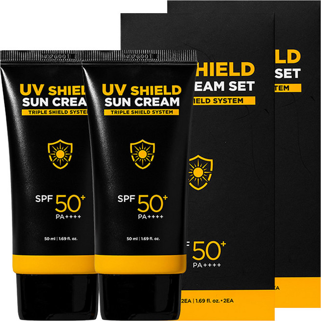 미프 UV쉴드 남자 선크림 SPF50+ PA++++, 50ml, 4개