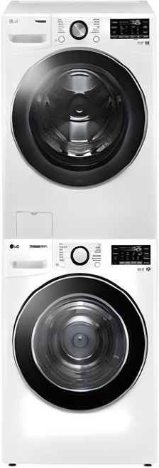 LG전자 트롬 세탁기 F24WDWP + 건조기 RH19WTWN 24kg + 19kg 방문설치, F24WDWP(세탁기), RH19WTWN(건조기), 화이트유광