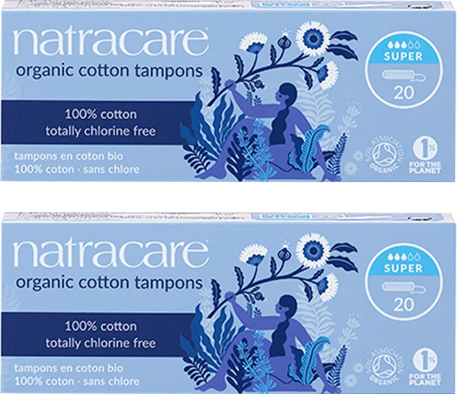 나트라케어 탐폰 논 어플리케이터 삽입형 생리대, 20개입, 2개, 슈퍼 - 쿠팡