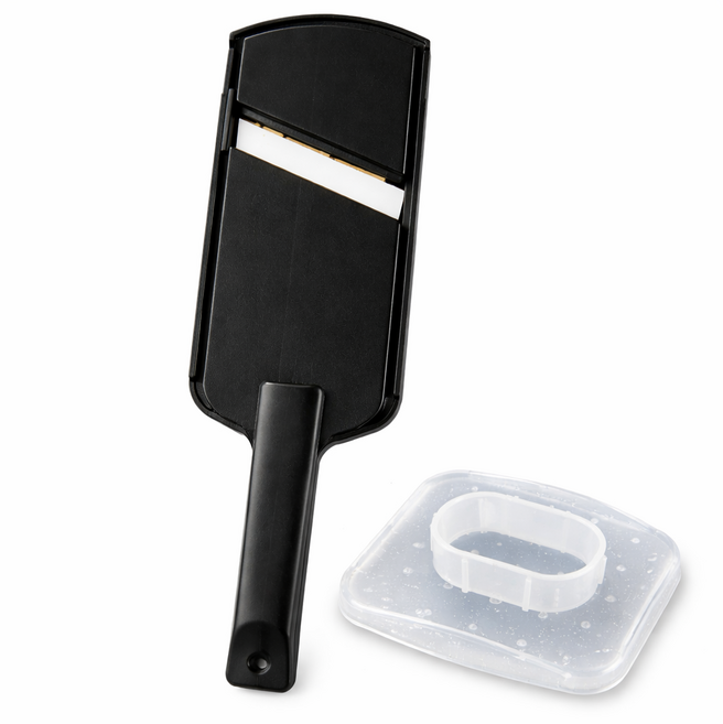 코휀하임 손잡이형 와이드 양배추 채칼+안전홀더 세트, 블랙, 1개