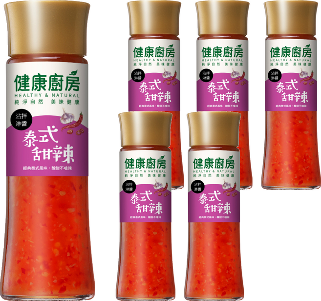健康廚房 泰式甜辣拌醬, 200ml, 6瓶