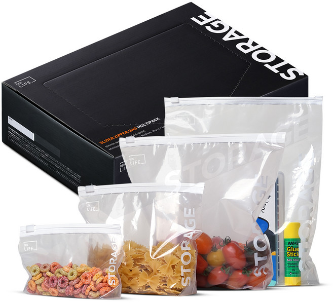 덴라이프 슬라이딩 지퍼백 4종 멀티팩 65매, 혼합, 1세트