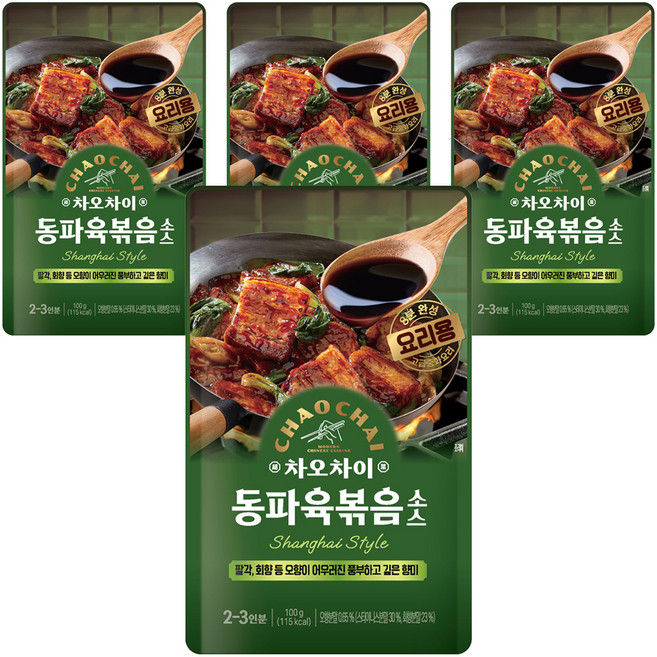 차오차이 동파육볶음 소스, 100g, 4개