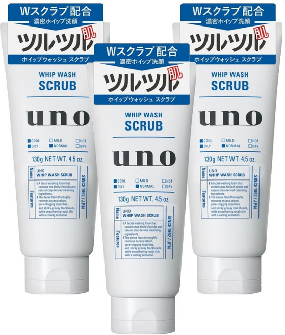 uno 新淨洗面乳, 130g, 3個