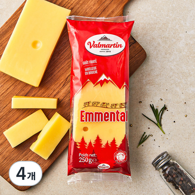 발마틴 에멘탈 치즈, 250g, 1개입, 4개