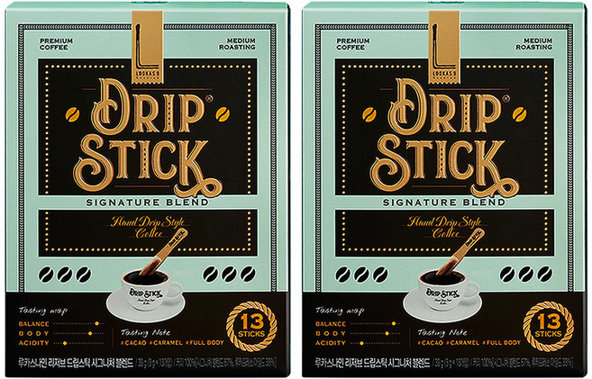 루카스나인 리저브 드립스틱 커피 시그니처 블렌드, 3g, 13개입, 2개