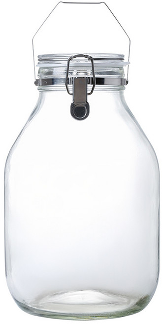SEISHO 星硝 手提扣式玻璃密封罐 4L 日本製, 1罐