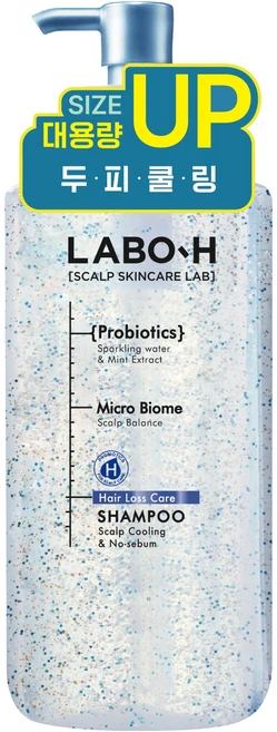 라보에이치 대용량 두피 쿨링 노세범 탈모 완화 기능성 샴푸, 610ml, 1개 - 쿠팡