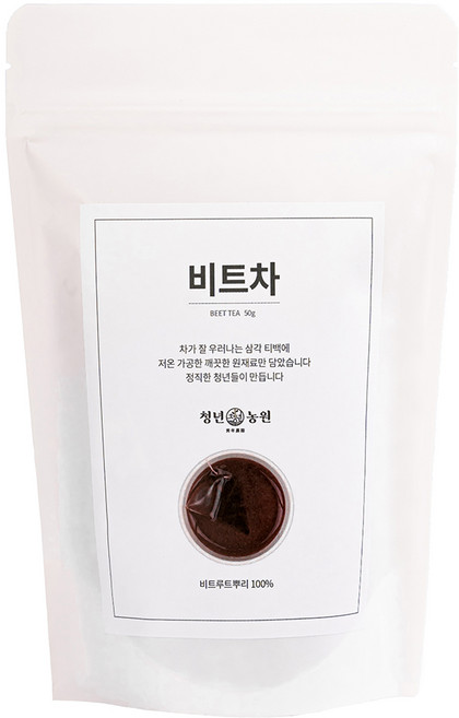 청년농원 저온가공 비트차 삼각티백, 1g, 50개입, 1개