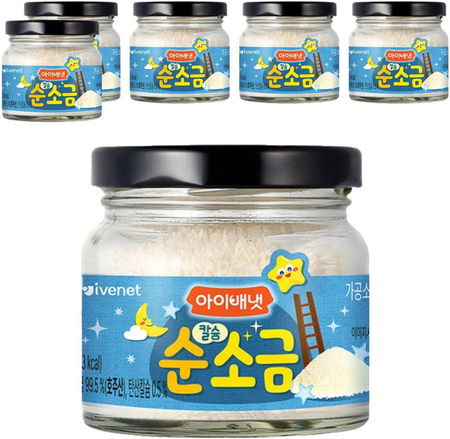아이배냇 칼슘 순 소금, 호수소금, 130g, 6개