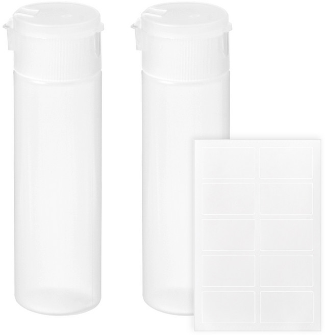 코멧 똑딱이 소분 용기 50ml, 투명, 2개