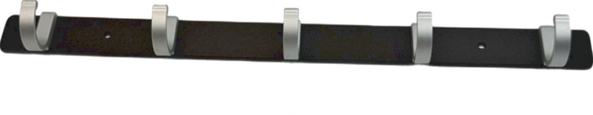 AXIS 艾克思 輕量鋁合金防水耐重5勾掛勾 36.6 x 4.3cm, 灰黑色 + 銀色, 1個