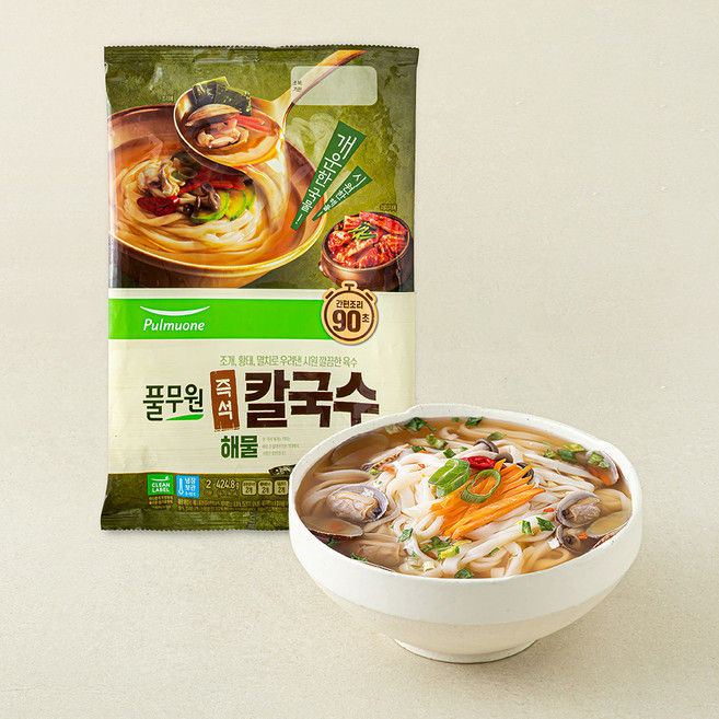 풀무원 즉석 해물 칼국수 2인분, 424.8g, 1개