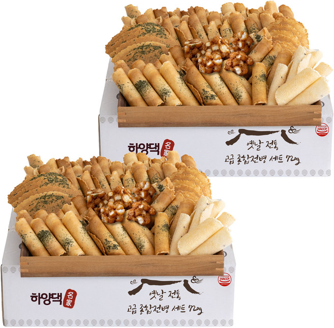 하양댁 옛날 전통 고급 종합전병 세트, 720g, 2세트