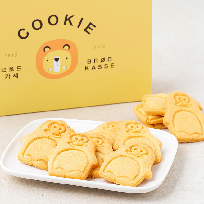 브로드카세 아몬드 펭귄 쿠키, 180g, 1개입, 1개