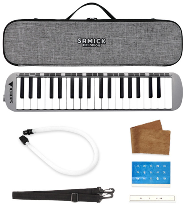 삼익악기 멜로디언 + 패브릭 하드케이스 세트 MSM-37G, Gray, 1세트