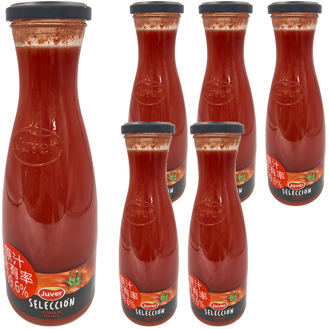 Juver 茱兒 西班牙茱兒蕃茄汁, 850ml, 6瓶