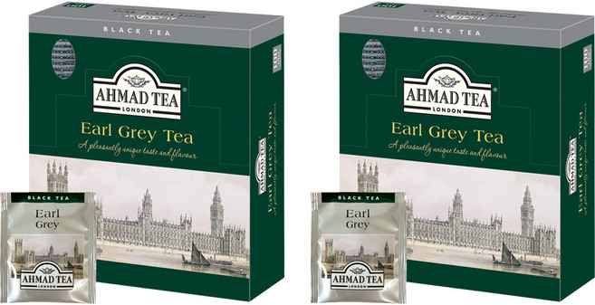 AHMAD TEA 格雷伯爵茶茶包, 2g, 100包, 2盒
